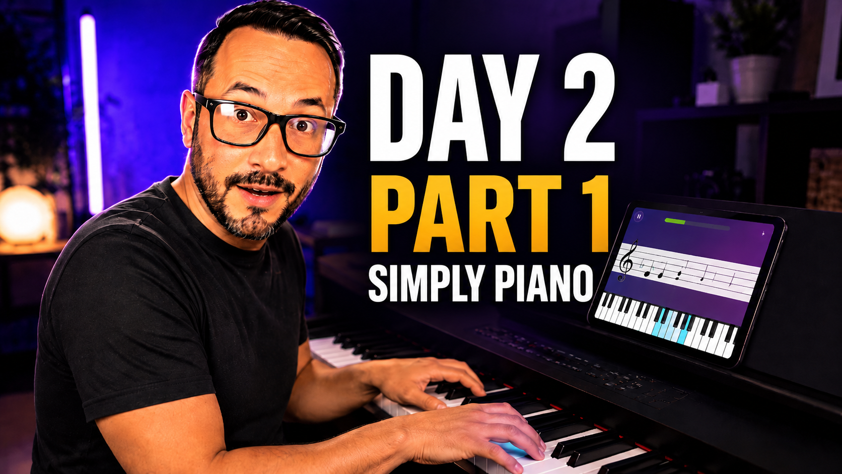 Jose practicing Simply Piano Day 2 Part 1 while learning Essentials 1 as a complete beginner.