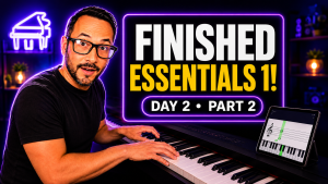Jose finishing Simply Piano Day 2 Part 2 after completing Essentials 1 as a beginner.